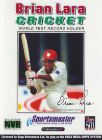 Brian Lara Cricket PAL Sega Mega Drive PAL box art